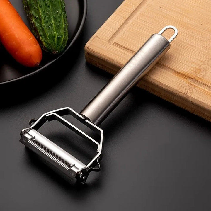 Multifunctional Stainless Steel Kitchen Peeler - Durable Vegetable and Fruit Slicer for Easy Household Use