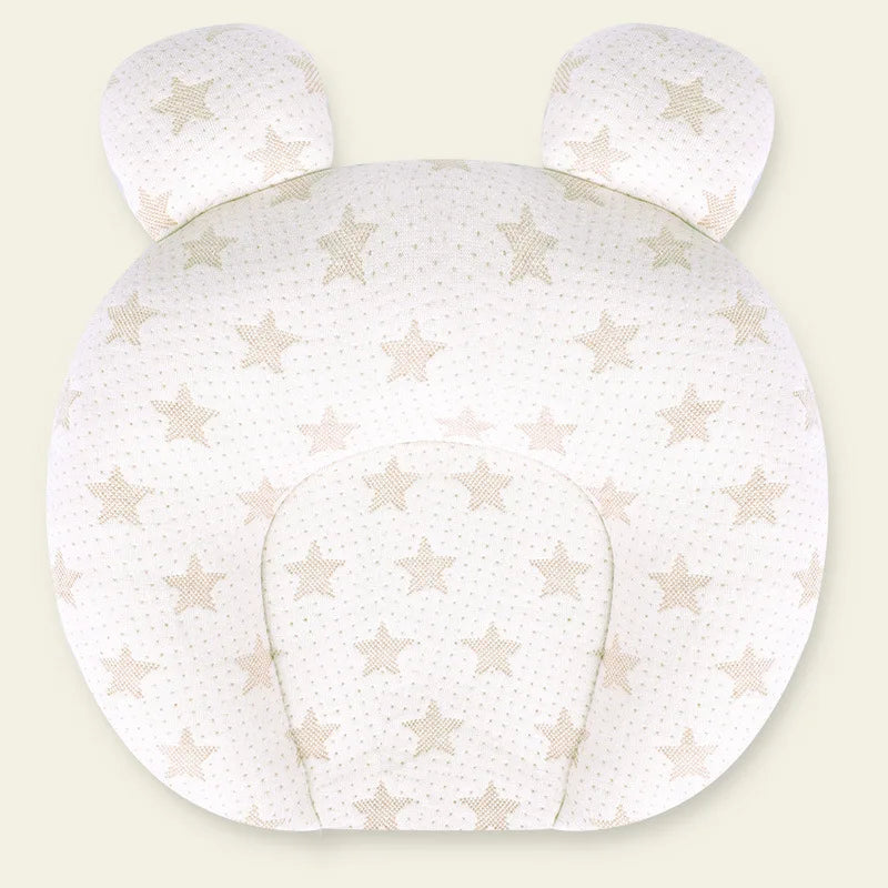 Natural Latex Baby Head Support Pillow - Pediatrician-Recommended Sleep Aid for Flat Head Prevention