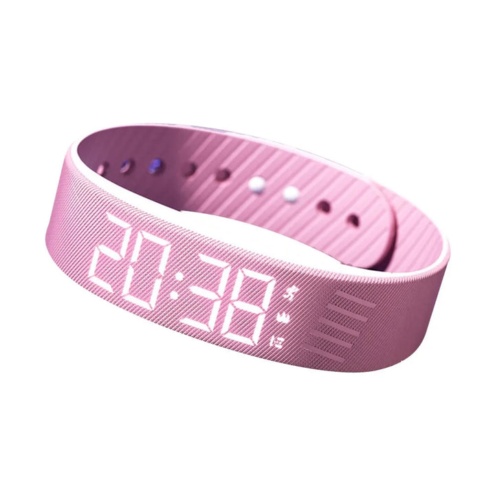 LED Digital Alarm Clock Bracelet Wristband Pedometer Waterproof Vibrating Alarm Summer 2026 Gift