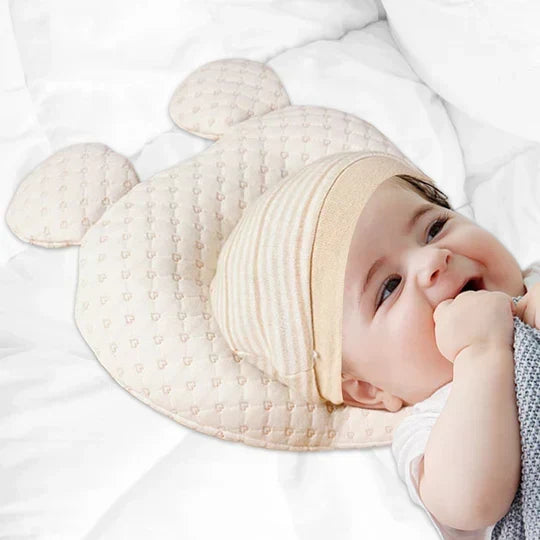 Natural Latex Baby Head Support Pillow - Pediatrician-Recommended Sleep Aid for Flat Head Prevention