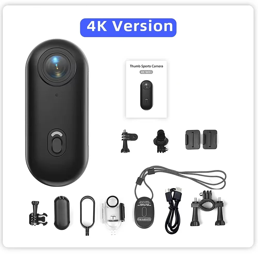 Mini Waterproof Action Camera with WiFi - Magnetic Body Chest Recorder 1080P Sports POV Helmet Cam