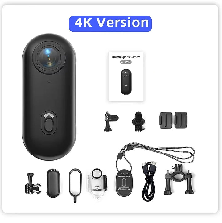 Mini Waterproof Action Camera with WiFi - Magnetic Body Chest Recorder 1080P Sports POV Helmet Cam