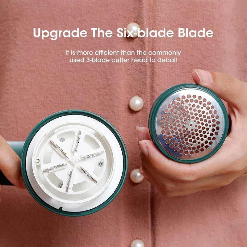 Hair Ball Trimmer USB Charging Fabric Shaver - Fuzz Remover with Six Blade Design for Home and Travel