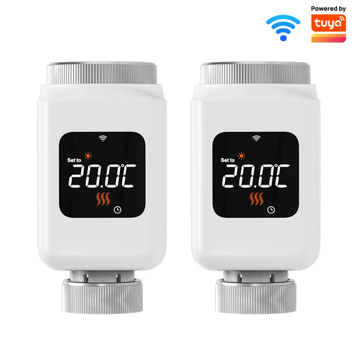Smart WiFi Thermostatic Radiator Valve – App Control and Voice Assist, Alexa and Google Home 4-Pack Fall 2025