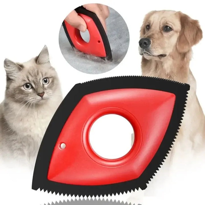 Reusable Pet Hair Remover Comb Brush for Dogs &amp; Cats - 4 Cleaning Modes, Multi-Surface Grooming Tool