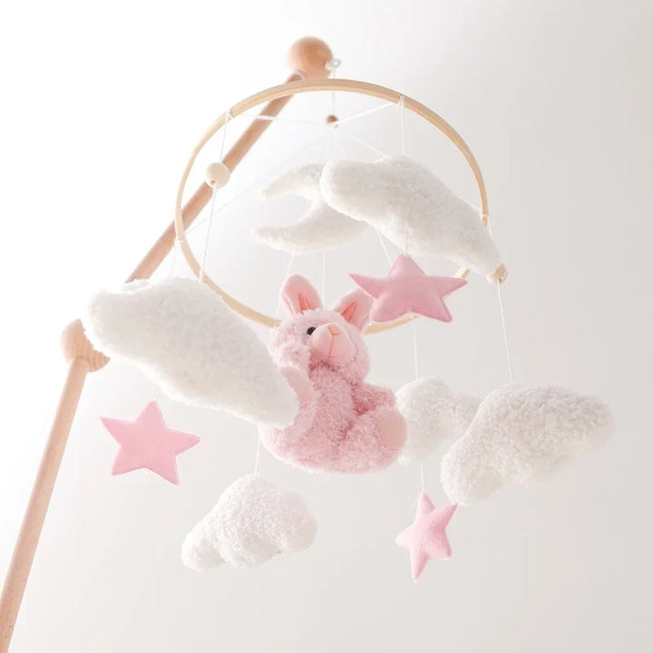 Baby Crib Mobile Wooden Nursery Newborn Sensory Toys