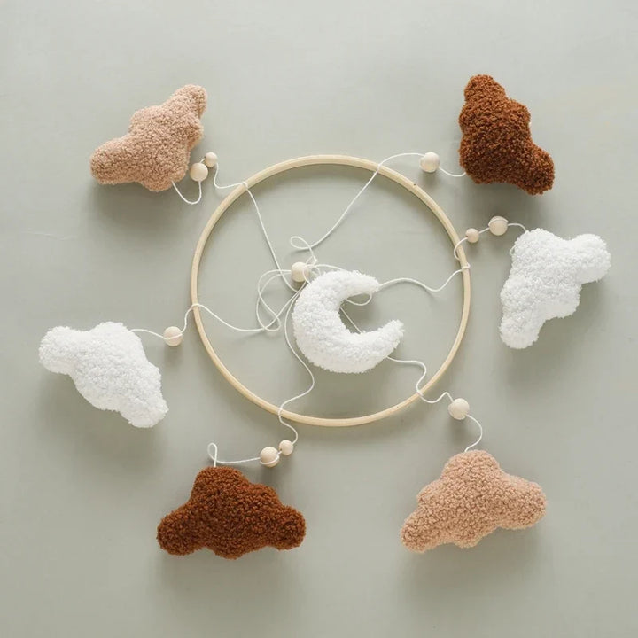 Baby Crib Mobile Wooden Nursery Newborn Sensory Toys