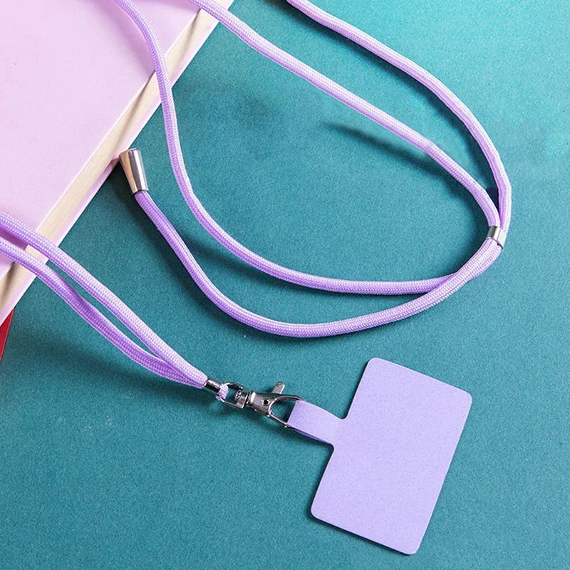 Adjustable Detachable Phone Lanyard with Card Holder &amp; Carabiner - 13 colours, Nylon Strap Accessory