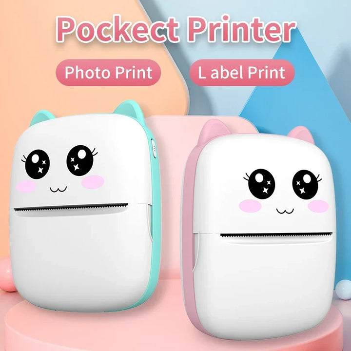 Mini Printer Thermal Ink-Free Portable Sticker Printer
