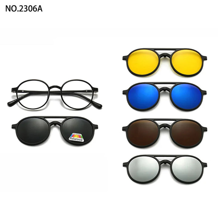 Magnetic Clip Sunglasses Interchangeable Lens Set 5 Lenses Polarized Prescription Ready Summer 2026 Gift