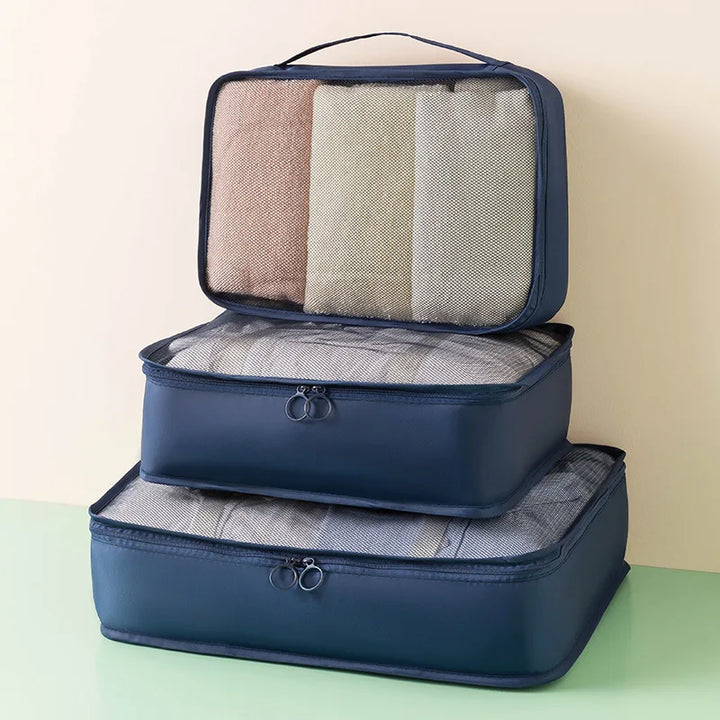 Travel Storage Bag Set - Large Capacity Luggage Organizer for Clothes and Shoes Packing