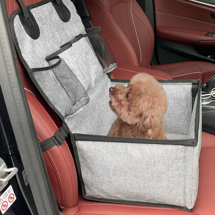 Dog Car Seat - Puppy Booster Seat for Front Seat, Storage Pockets for Small to Medium Dogs