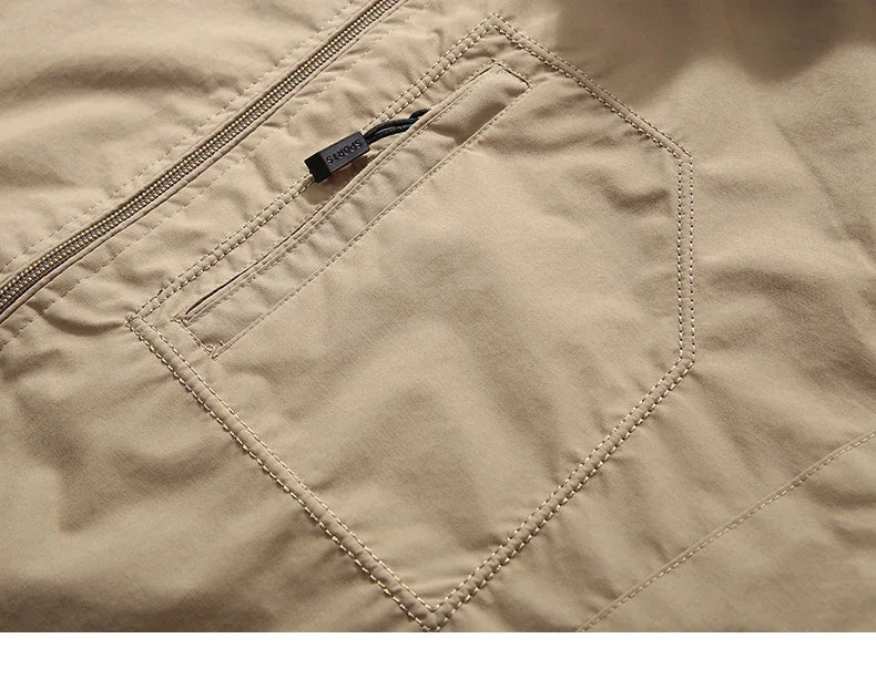 Waterproof Men Jacket- Hooded Windbreaker Polyester Camping