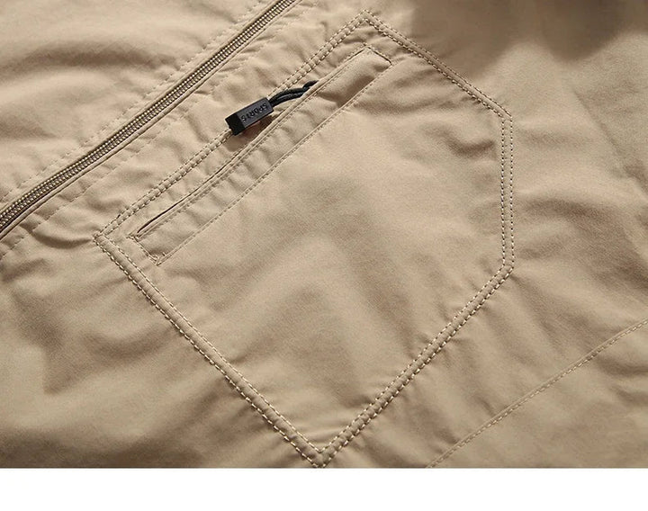 Waterproof Men Jacket- Hooded Windbreaker Polyester Camping