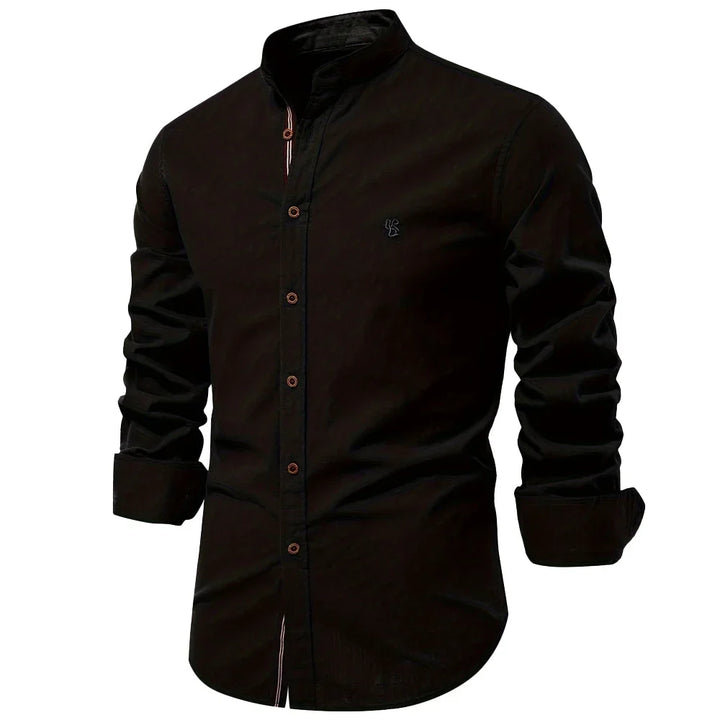 Cotton Long Sleeve Shirt for Men - Solid color Casual Wear, High Quality