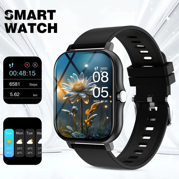 LAXASFIT Smart Watch Full Touch Screen Bluetooth Call – Heart Rate Sleep Tracker Sports Fitness Smartwatch 2026