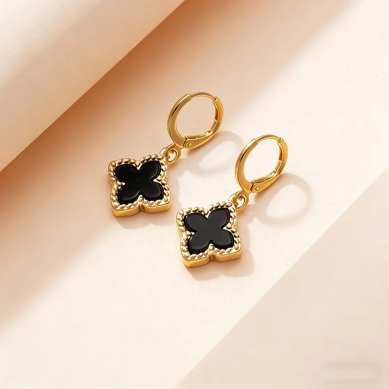 Earrings Four Leaf Clover Pendant Dangle jewelry Gift Idea Spring 2026 Trendy Party Accessory