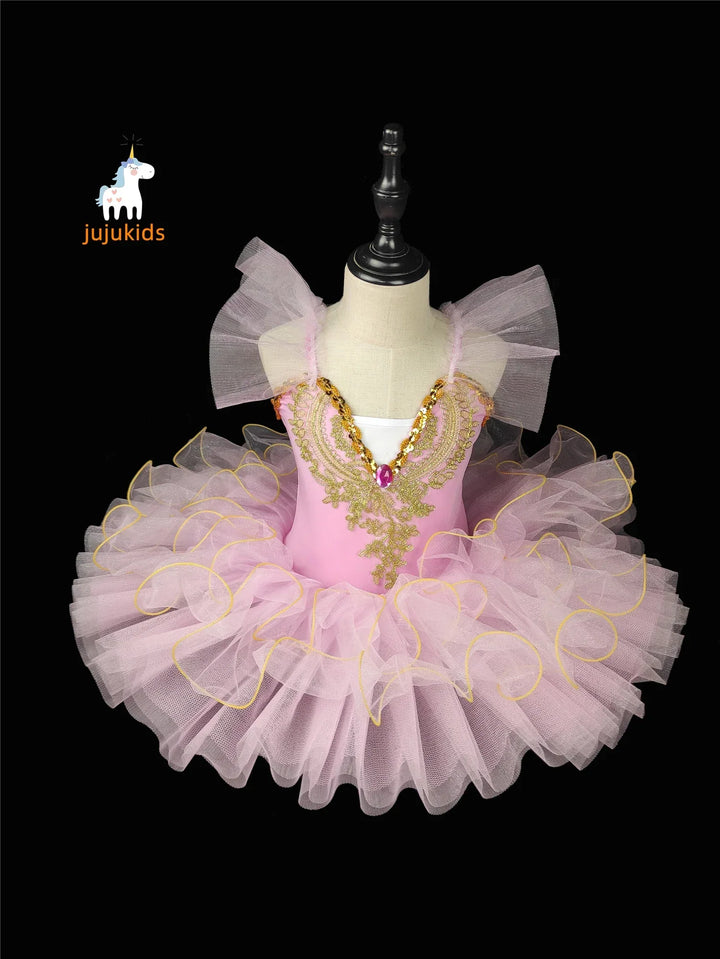Lightweight girls ballet tutu - pancake-style, polyester, for recital performances