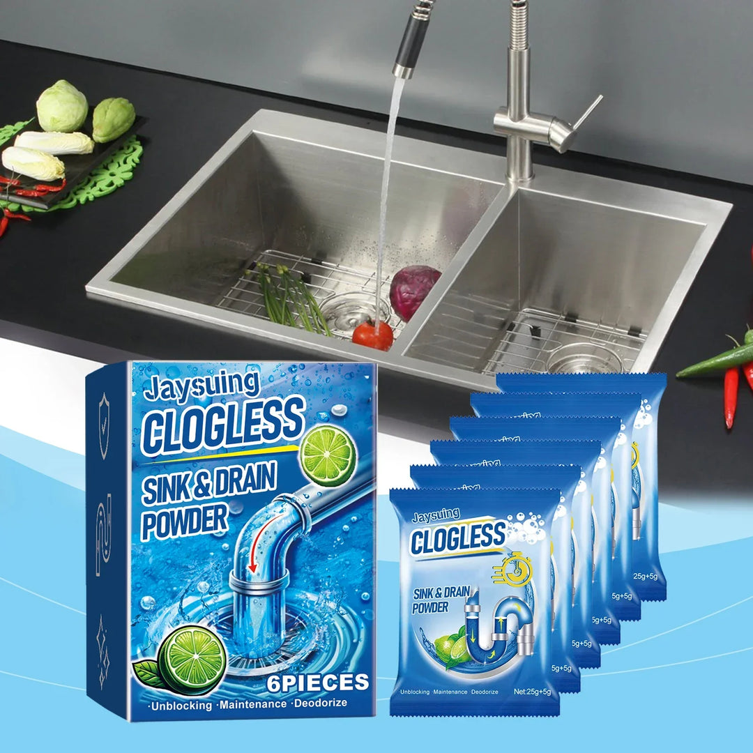 Drain Cleaner Powder - Sink and Drain Unclogging Kit, Deodorize, 6 Pieces, Spring Cleaning 2026