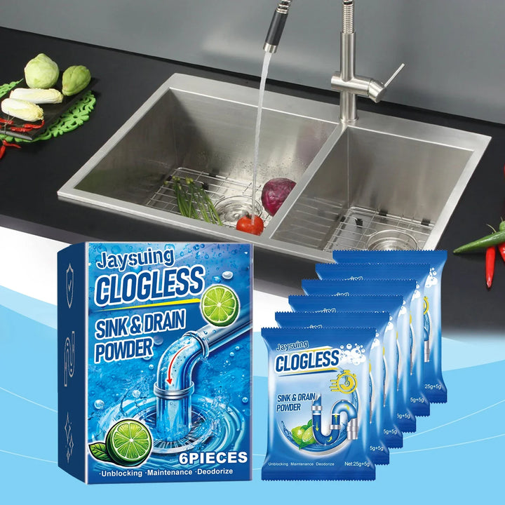 Drain Cleaner Powder - Sink and Drain Unclogging Kit, Deodorize, 6 Pieces, Spring Cleaning 2026