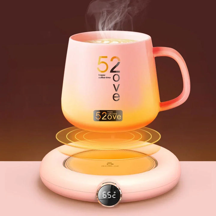 Portable USB Cup Warmer 3 Gear Smart Coffee Mug Heating Coaster for Tea and Milk
