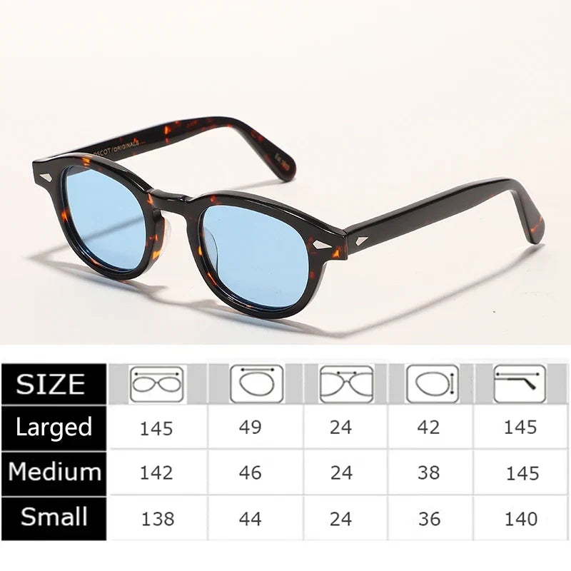 Polarized Sunglasses Vintage Round Acetate Frame Summer 2026 Driving Glare Reduction Gift Idea