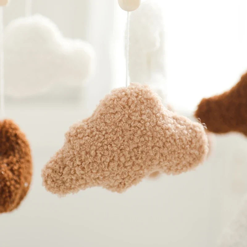 Baby Crib Mobile Wooden Nursery Newborn Sensory Toys