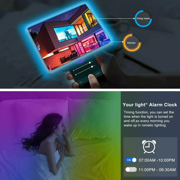 RGB LED Strip Lights 2835 App Music Sync Ambient Decor