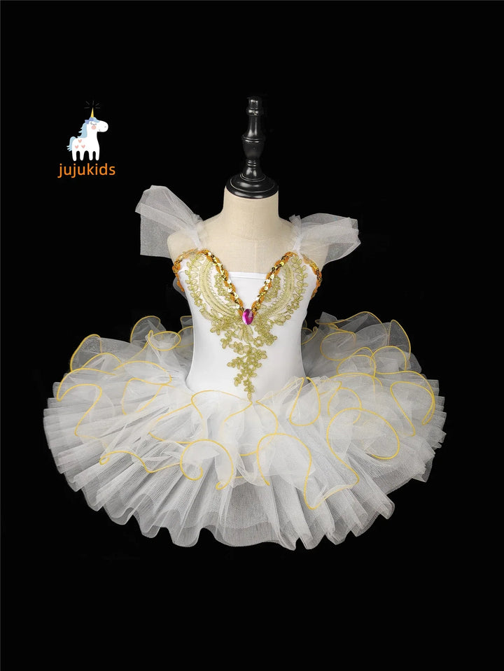 Lightweight girls ballet tutu - pancake-style, polyester, for recital performances