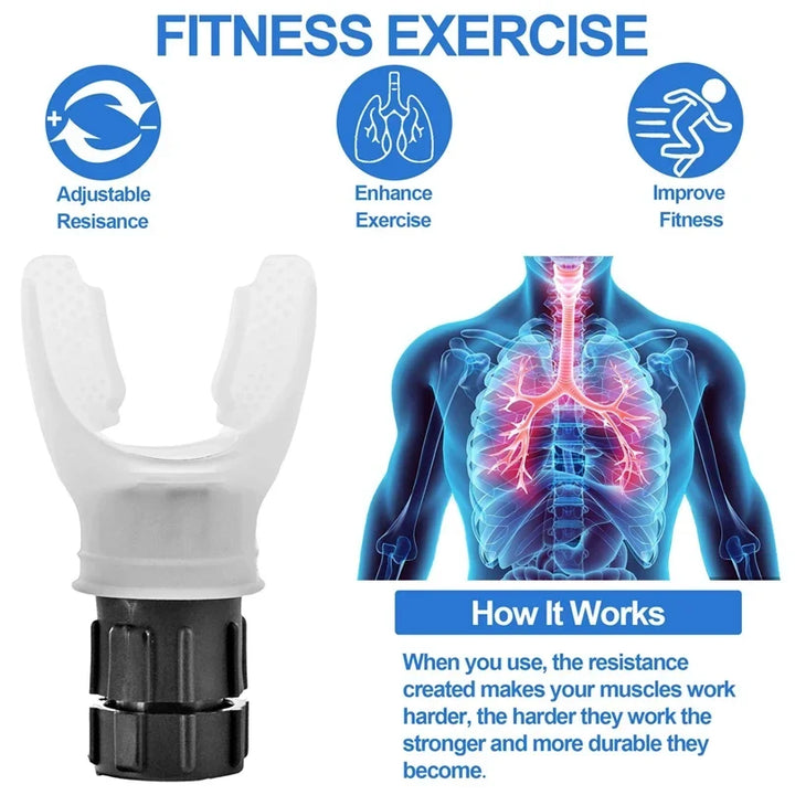Adjustable Breathing Trainer - Fitness Equipment for Lung Capacity Improvement &amp; Endurance