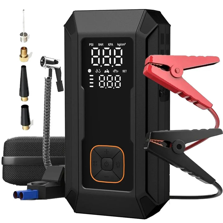 Car Jump Starter With Air Pump 3000A Peak Digital Tire Inflator 150 PSI Portable Power Bank Fall 2025