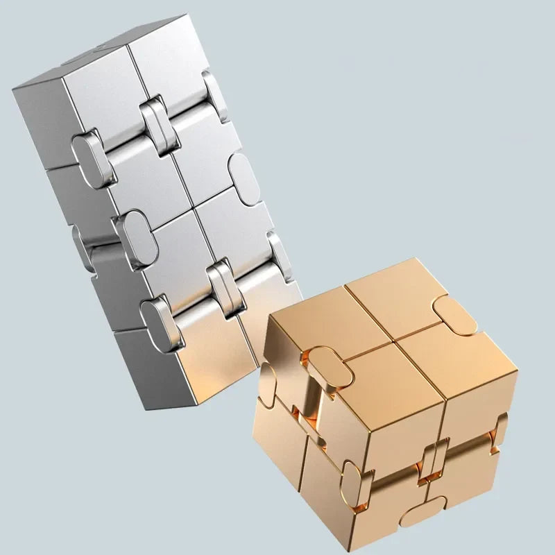 Metal Magic Cube Stress Relief Toy Portable Puzzle Focus