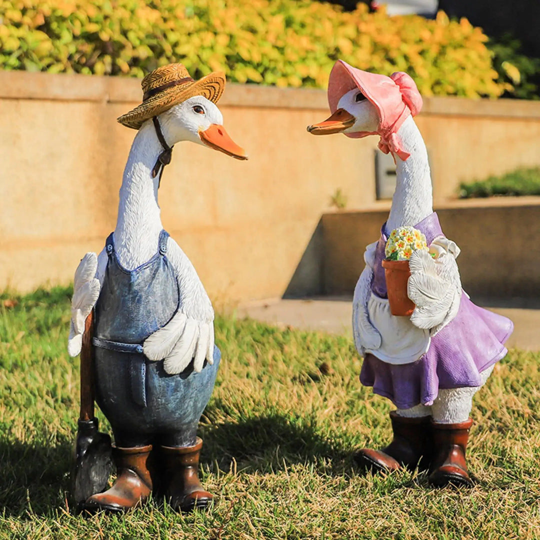 Duck Garden Statue Outdoor Sculpture Spring 2026 Garden Decor Gift Idea For Courtyard