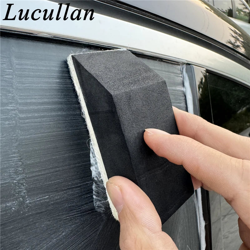 Car Windshield Cleaning Sponge – Wool Glass Polishing Pad For Streak-Free Shine, Fall 2025 Car Care