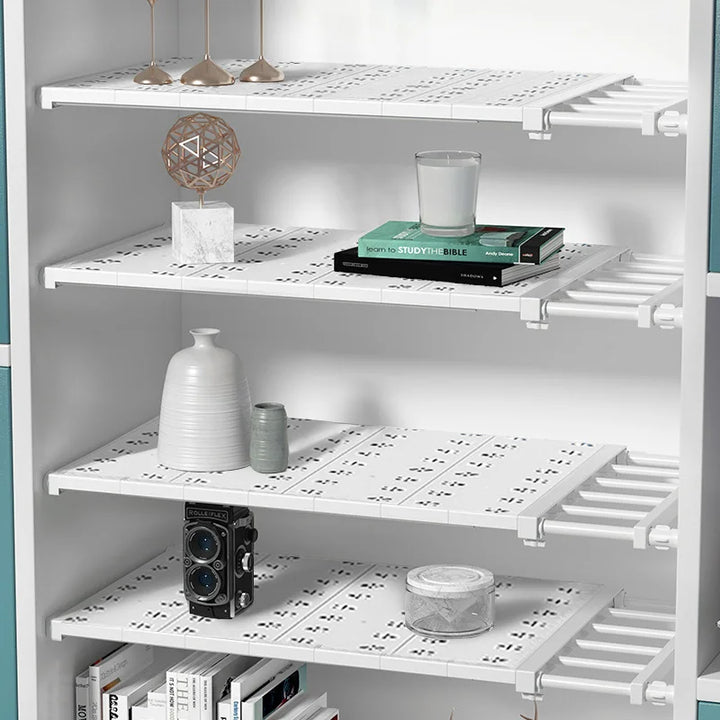 Wall-Mounted Adjustable Shelves - Home Organizers for Closet, Bathroom &amp; Kitchen Storage