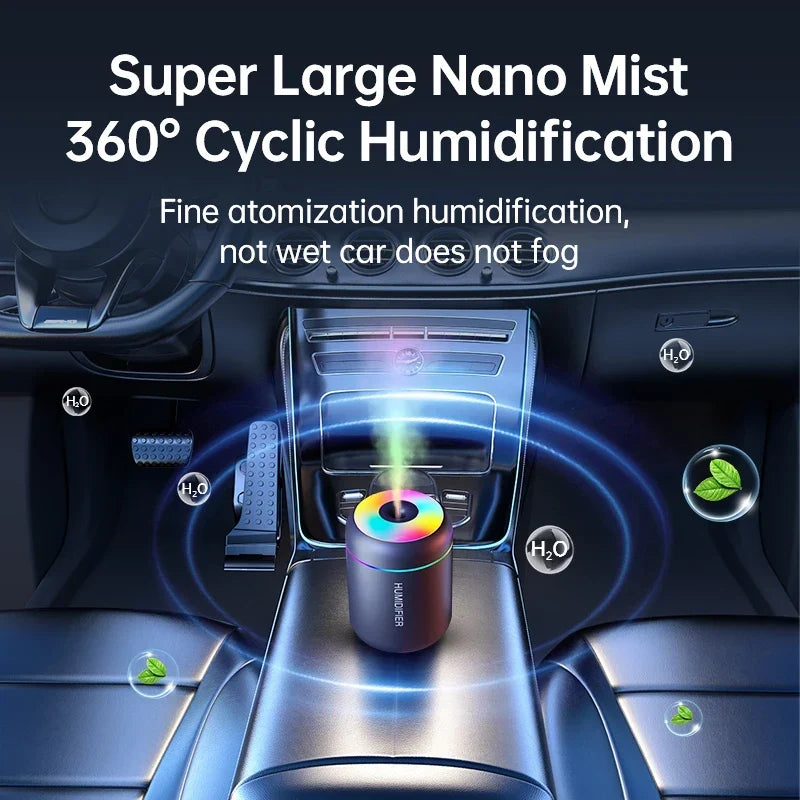 180ML Mini USB Aroma Diffuser - Electric Humidifier for Home, Car &amp; Bedroom, Essential Oil Purifier with Mist Lights