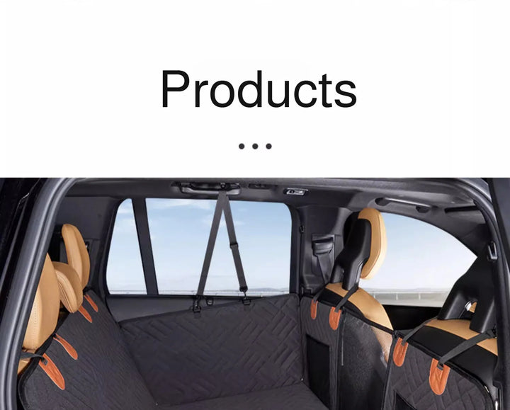 Waterproof Pet Car Seat Cover - Non-Slip Scratch-Proof Hammock Back Seat Protector for Dogs