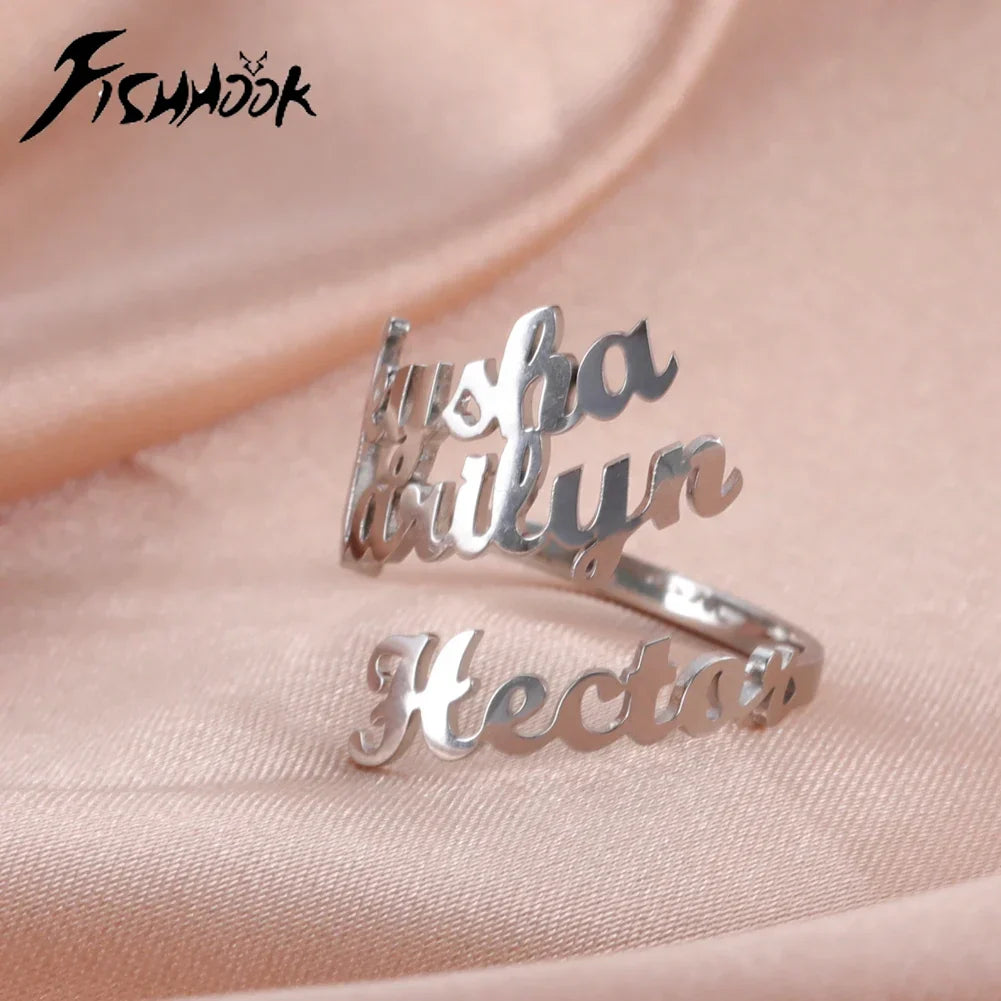 Name Ring Custom Double First Names jewelry For Couples Personalized Gift TikTok Viral Fall 2026