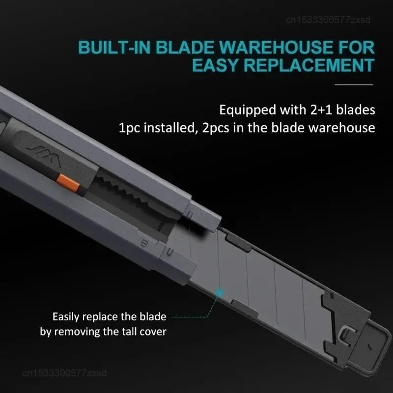 Compact Utility Knife with Safety Lock - 0.79inch Carbon Steel Blade, Home Tools for DIY Crafts