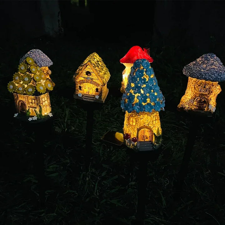 Solar Fairy Lights House Shaped Lawn Lamp Outdoor Waterproof LED Garden Decor Fall 2026 Gift Idea