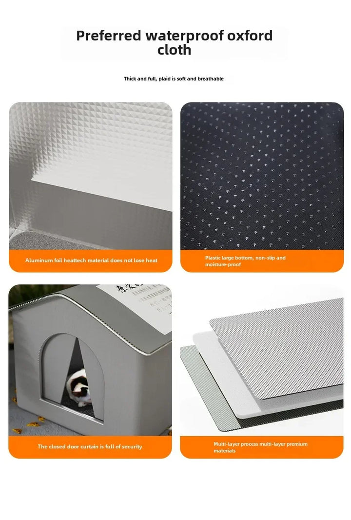 Pet House Waterproof Outdoor Shelter For Small Dogs And Cats Foldable Winter 2026 Warm Cave Bed Washable