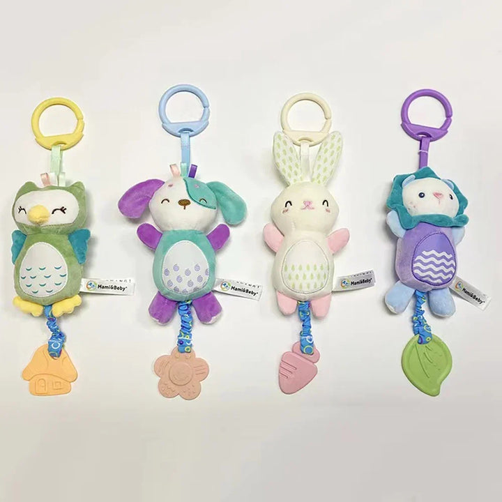 Animal Rattle Newborn Sensory Toys Soft Travel Toy Set