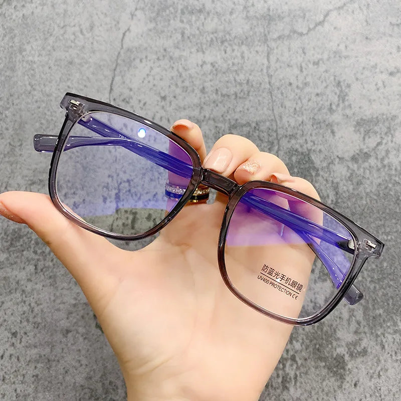 Blue Light Blocking Glasses Frame Black Square Rectangle Computer Eyewear Back To School 2026 Eye Strain Relief
