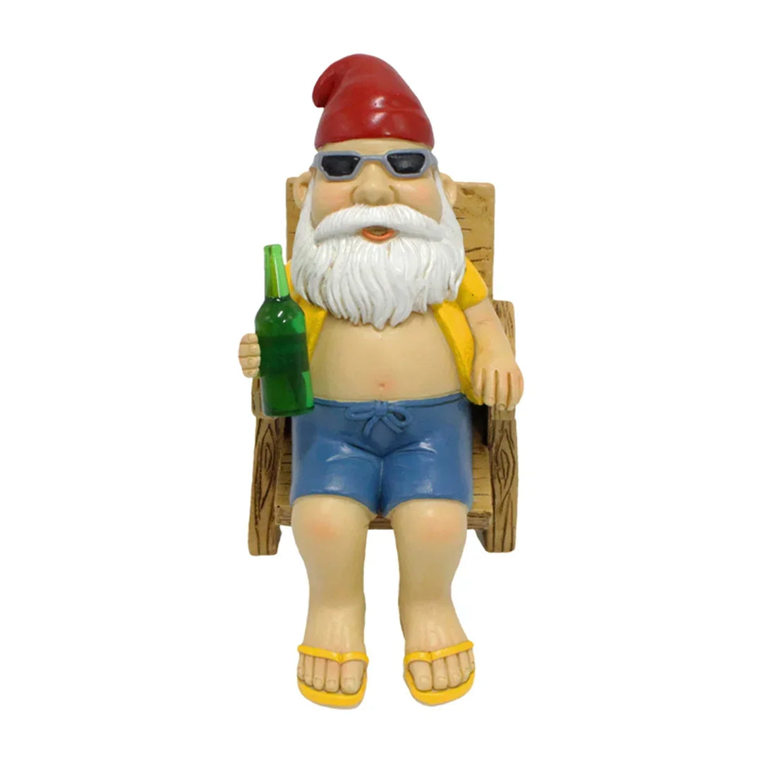 Garden Gnome Statue Sunbathing Dwarf Figurine Creative Outdoor Scene Decor For Summer 2026 Gift