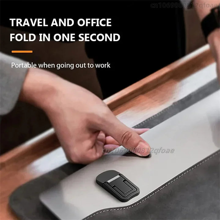 Ultra-Thin Portable Laptop Stand with Mini Legs &amp; Cooling Support for Macbook - Adjustable Bracket