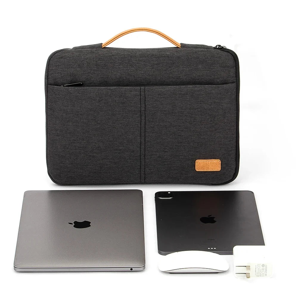 Shockproof Laptop Sleeve Bag- Dark Grey Case for Travel &amp; Business Accessories