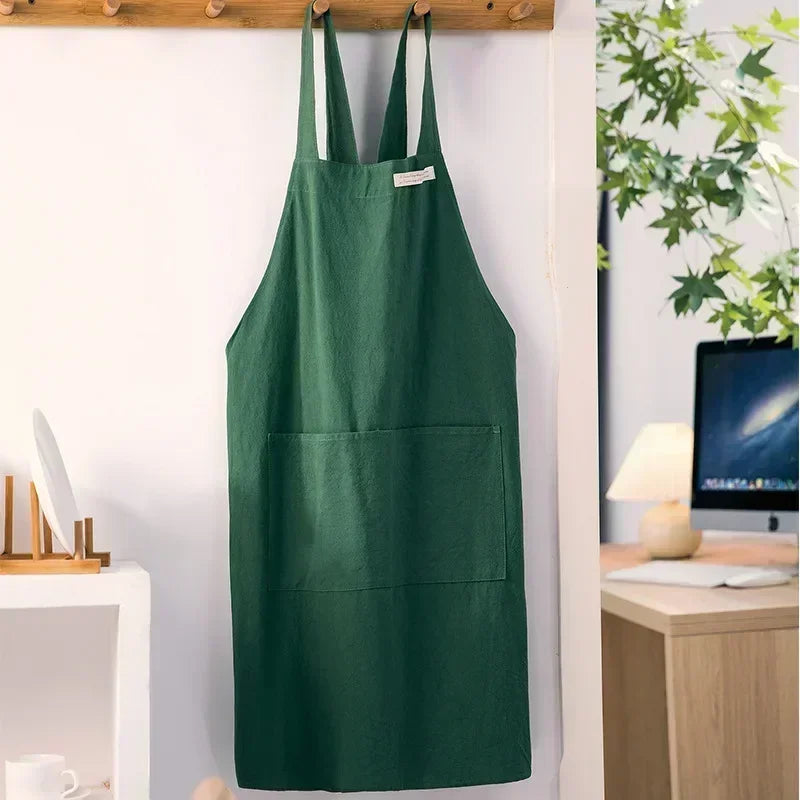 Apron Cotton Linen Minimalist Japanese Korean Kitchen And Florist Apron Fall 2025 Breathable Durable