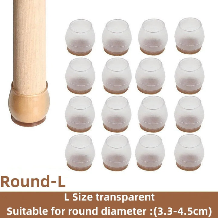 Silicone Non-Slip Furniture Leg Pads 16-Pack – Floor Protectors Chair Feet Leveling Mat 2026