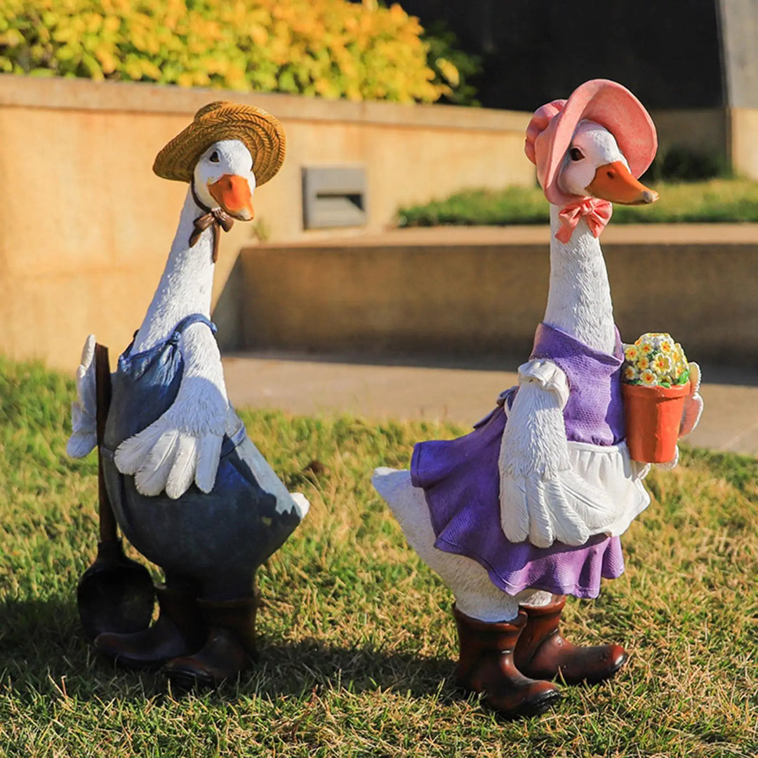 Duck Garden Statue Outdoor Sculpture Spring 2026 Garden Decor Gift Idea For Courtyard