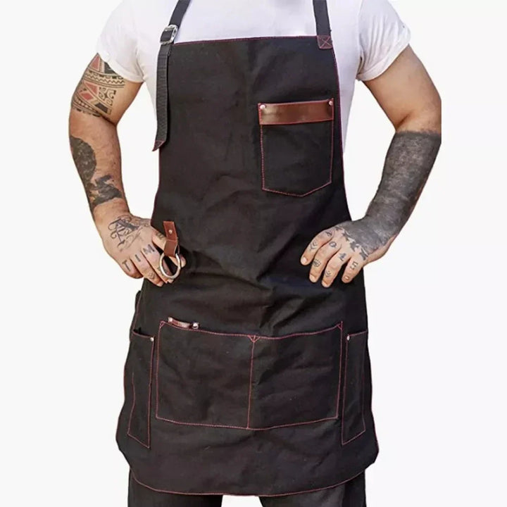 Chef Apron Canvas Work Apron Fall 2025 Professional Waterproof Cooking Apron With Pockets Durable Gift